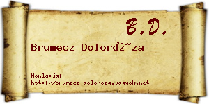 Brumecz Doloróza névjegykártya